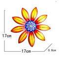 1pc Metal Flowers Wall Decor 6.7 Inch Flower Wall Sculpture, Hand-Painted Floral Sculpture, Metal Wall Art Hanging Wall Decor For Indoor Outdoor Home Office Bathroom Kitchen Bedroom Living Room Garden Fence