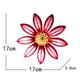 1pc Metal Flowers Wall Decor 6.7 Inch Flower Wall Sculpture, Hand-Painted Floral Sculpture, Metal Wall Art Hanging Wall Decor For Indoor Outdoor Home Office Bathroom Kitchen Bedroom Living Room Garden Fence