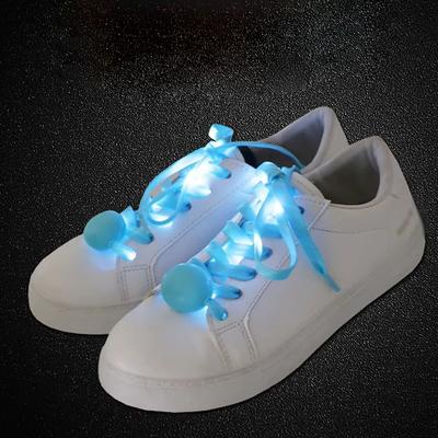 1 Pair LED Sport Shoe Laces Luminous Shoe Laces Glow Shoe Strings Round Flash Light Shoelaces