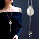 Korean Version Of Autumn And Winter Crystal Sweater Chain Necklace Wholesale High-end Women's Long Chain Versatile Tassel Pearl Pendant With Accessories