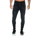 Men's Jeans Skinny Trousers Denim Pants Pocket Solid Colored Comfort Wearable Outdoor Daily Fashion Streetwear Black Blue