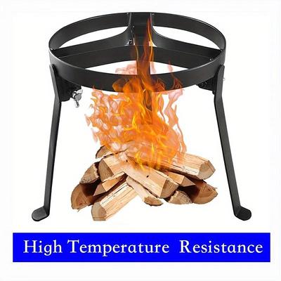 1pc Black Campfire Tripod, Camping Tripod For Outdoor Cooking, Upgraded Legs Lock Tripod Stand For Dutch Oven