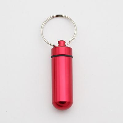 Mini Pill Bottle Charm Key Ring - Waterproof Metal Keychain - Portable amp; Creative Fashion Keychain