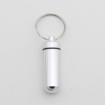 Mini Pill Bottle Charm Key Ring - Waterproof Metal Keychain - Portable amp; Creative Fashion Keychain