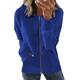 Women's Zip Hoodie Sweatshirt Pullover Sportswear Zipper Front Pocket Green Blue Purple Plain Sports Long Sleeve S M L XL XXL