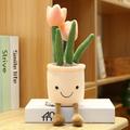 Creative Home Decoration Simulation Plant Tulip Succulent Doll Plush Toy Flower Potted Plant Decoration Cloth Doll