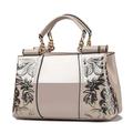 Women's Handbag Top Handle Bag PU Leather Daily Going out Embossed Flower Wine Black White
