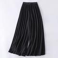 Women's Wide Leg Linen Pants Pants Trousers Faux Linen Solid Colored Wide Leg Baggy Full Length Fashion Casual Daily Black White M L