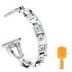 Smart Watch Band Compatible with Fitbit Versa 4 Sense 2 Versa 3 Sense Versa 2 / Versa Lite / Versa SE / Versa Stainless Steel Rhinestone Smartwatch Strap with Removal Tool Women Men Jewelry Bracelet