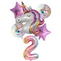unicorn balloons for 1st birthday girl decorations, 32 inch number 1 balloon large rainbow unicorn balloon for unicorn theme party decor, first birthday party for girls