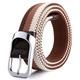 Men's Canvas Belt Braided Belts Black White Polyester Alloy Stripe Daily Wear Going out Weekend