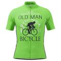 21Grams Old Man Men's Short Sleeve Cycling Jersey Summer Polyester Funny Bike Jersey Top Mountain Bike MTB Road Bike Cycling Breathable Quick Dry Moisture Wicking BlueOrange BlueYellow BluePink