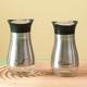 2pcs Refillable Salt Pepper Shakers Set - Stainless Steel Lid Container for Home, Restaurant, and Picnic - 3.4oz Kitchen Accessories