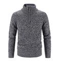 Men's Pullover Sweater Jumper Turtleneck Sweater Fleece Sweater Ribbed Knit Cropped Knitted Solid Color Turtleneck Keep Warm Modern Contemporary Work Daily Wear Clothing Apparel Winter Spring Fall