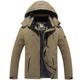 Men's Ski Jacket Gorpcore Softshell Fleece Jacket Waterproof Rain Jacket Winter Outdoor Thermal Warm Windproof Windbreaker Trench Coat Top Outerwear Skiing Camping Hiking Casual Denim Blue Red Green