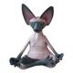 New Cat Figurine Sphynx Meditation Statue Yoga Animal Cat Meditate Art Sculpture Micro Decoration Garden Home Office Ornament