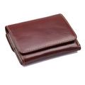 Vintage Genuine Leather Mens Trifold Wallet with Coin Pocket