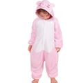 Kid's Kigurumi Pajamas Piggy / Pig Animal Onesie Pajamas Funny Costume Flannel Toison Cosplay For Boys and Girls Christmas Animal Sleepwear Cartoon