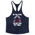 Men's Tank Top Vest Top Racer Back Tank Top Letter Graphic U Neck Sport Daily Sleeveless Print Clothing Apparel Fashion Classic Muscle Workout