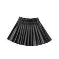 Kids Girls' Skirt Solid Color Active School 7-13 Years Spring Silver Watermelon Red Black