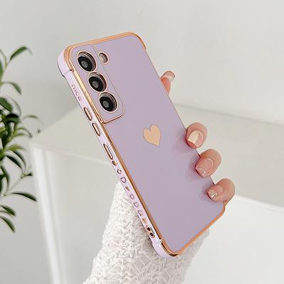 Phone Case For Samsung Galaxy S25 S24 S23 S22 S21 FE S21 Ultra Plus A14 A34 A54 A53 Classic Series Plating Full Body Protective Dustproof Solid Colored TPU