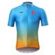 Arsuxeo Men's Short Sleeve Cycling Jersey With 3 Rear Pockets Summer Bicycle Riding Bike Top Breathable Quick Dry Moisture Wicking Elastane Polyester Green Yellow Black Red Blue Orange Gradient Sports