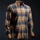 Plaid / Check Men's Business Casual 3D Printed Shirt Daily Wear Going out Spring Turndown Long Sleeve Blue, Orange, Green S, M, L 4-Way Stretch Fabric Shirt