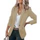 Women's Casual Blazers Clean Fit Fall Open Front Long Sleeve Work Office Jackets Coat claret Dark Grey White Black Blue Traditional / Classic Daily Buttoned Front Turndown Regular Fit S M L XL XXL