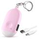 Women's Self Defense Personal Alarm Key Fob USB Rechargeable 130 dB Loud Security Alarm Whistle with LED Light Panic Button or Pull Pin Alarm Device Key Fob