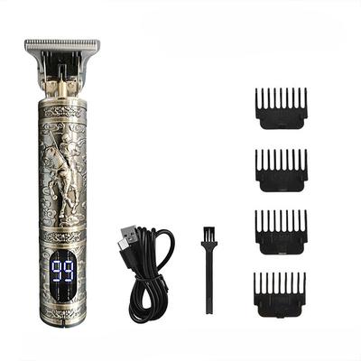 Professional Rechargeable Electric Hair Cutting Machine for Men - Vintage T9 Clipper with Barber Trimmer and Shaver - Perfect for Home and Salon Use