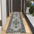 Bohemian Rug Runner Carpet Entrance Mat for Household Use Short Plush Tpr Anti Slip Water Washed Bottom Long Strip Carpet Mat