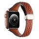 Leather Link Compatible with Apple Watch band 38mm 40mm 41mm 42mm 44mm 45mm 49mm Rugged Magnetic Clasp Luxury Genuine Leather Strap Replacement Wristband for iwatch Ultra 2 Series 9 8 7 SE 6 5 4 3 2 1