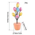 Easter Simulation Egg Potted Plant: 2024 Cartoon Printed Easter Eggs, Vibrant and Cheerful Tabletop Decoration to Bring Festive Joy to Your Home or Office Space.