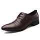 Men's Oxfords Derby Shoes Walking Business Casual Daily Office Career PU Shock Absorbing Wear Proof Lace-up Black White Brown Spring Fall