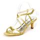 Wedding Shoes for Bride Bridesmaid Women Peep Toe White Ivory Blue Silver Gold Black Satin Sandals Low Heel Wedding Party Valentine's Day Minimalism Fashion