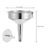 Kitchen Oil Liquid Funnel Stainless Steel Canning Funnel with Detachable Filter Wide Mouth Funnel Kitchen Specialty Tool