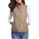 Women's Quilted Vest Crop Sleeveless Winter Coat Lightweight Puffer Gilet Warm Windproof Outerwear with Pockets Zip up Fall Street Casual Jacket Light Blue claret Sea Blue