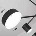 6-Light 6 Lights LED Industrial Chandelier/ Ambient Light Black Painted for Living Room Bedroom 110-120V/ 220-240V / Warm White/ White