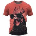 Graphic Animal Rooster Daily Designer Casual Men's 3D Print T shirt Tee Sports Outdoor Holiday Going out T shirt Black Navy Blue Red White Short Sleeve Crew Neck Shirt Spring Summer Clothing