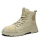 Men's Boots Work Boots Walking Sporty Outdoor Canvas Cloth Height Increasing Booties / Ankle Boots Lace-up Black Army Green Khaki Fall Winter
