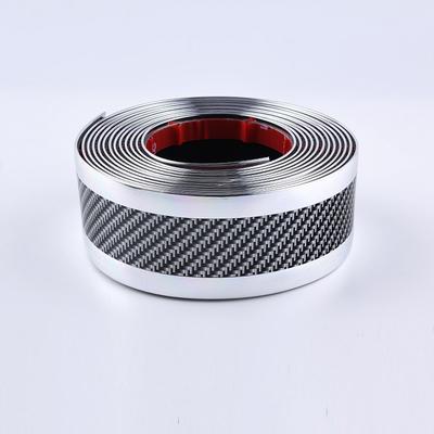 3Pcs Car Threshold Anti-stepping/Scratching Door Decor Bump Sticker Blue 1 Meter