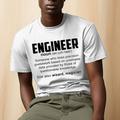 Engineers Day Engineer: The Ultimate Guide Mens Graphic Shirt Letter Prints Black White Dark Green Tee Cotton Blend Classic Casual Short Sleeve Comfortable Someone Who Does Precision Guesswork Based U