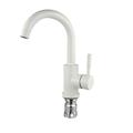 Bathroom Sink Faucet,Single Handle Black Nickel/White Dainted/Brushed Nickel One Hole StandardSpout Stainless Steel Bathroom Sink Faucet with Hot and Cold Water