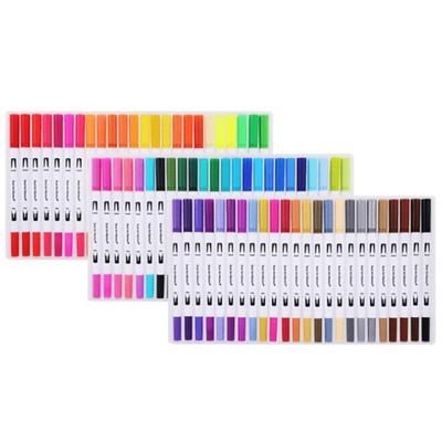 12/24/36/48/60//72/100/120 Colors Watercolor Brush Pen Colors Marker Pens Painting Drawing Art Supplies