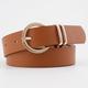 Women's Unisex PU Buckle Belt PU Leather Prong Buckle D-ring Casual Classic Party Daily Black Pink Brown Beige