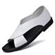 Men's Sandals Leather Sandals Gladiator Sandals Roman Sandals Comfort Sandals Casual Beach Nappa Leather Slip-on Black White Summer