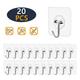 20Pcs Transparent Strong Self Adhesive Door Wall Hangers Hooks Suction Heavy Load Rack Cup Sucker for Kitchen Bathroom