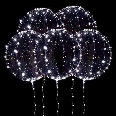 LED Balloon Lights Transparent Foil Balloon Decor Light for Party Birthday Wedding Christmas Decor Home Decor Column Stand With Base