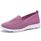 Women's Slip-Ons Pink Shoes Flyknit Shoes Comfort Shoes Outdoor Daily Indoor Solid Color Summer Flat Heel Round Toe Sporty Casual Minimalism Walking Tissage Volant Loafer Black Pink Purple