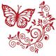 1PC Butterfly Flower Car Stickers Born Free Waterproof Vinyl Decal Car Styling Car Accessories